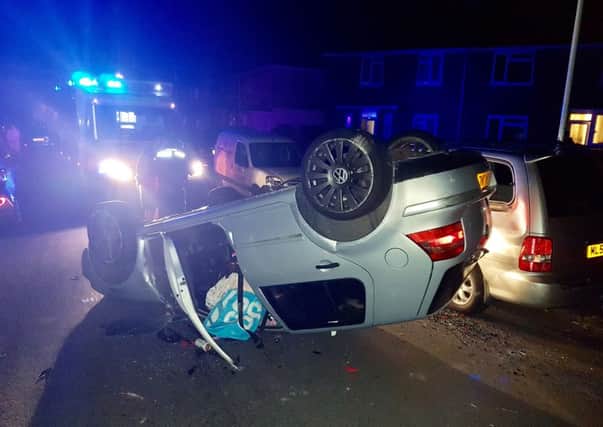 Emergency services were called to the collision at around 11.40pm. Picture: Eddie Mitchell