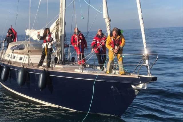 Selsey RNLI coming to the aid of Maria Angela