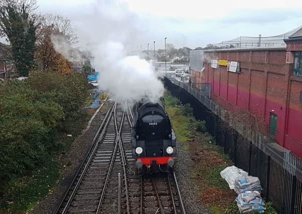 The Royal Wessex steam train passed through railway stations across Sussex on Saturday. Picture: Glen McGill