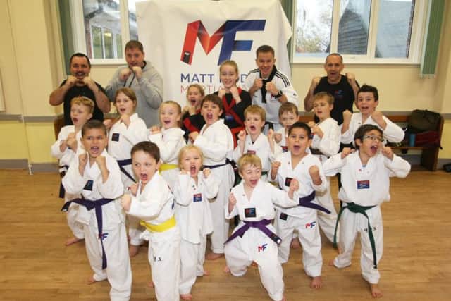 Students and instructs from Matt Fiddes Martial Arts Schools Surrey and Sussex. Picture: Derek Martin DM16153275a
