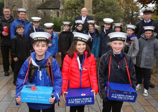 Shoreham sea scouts selling poppies ahead of Remembrance Day this year