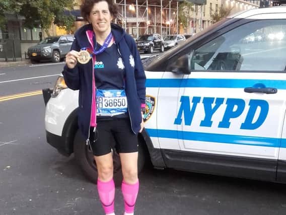 Harrier Clare Kenwood, competing in her first marathon, finished in a brilliant time of 3:58:40 in New York.