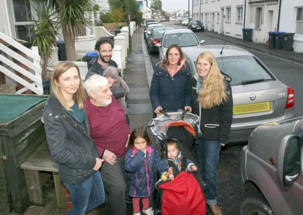 Romilly Ainsley (far right) and others in New Road, Shoreham-by Sea