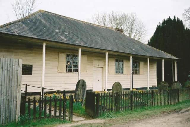 The chapel was originally built in Horsham as a barracks in the Napoleonic wars