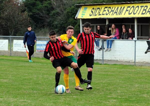 Callum Dowdell was a goal hero for Sidlesham at Nutley / Picture by Kate Shemilt