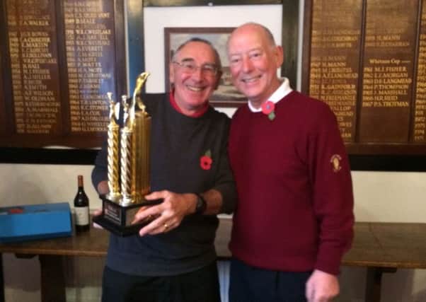 Richard Hedge and Jim Catt after the Poppy Day contest at Bognor Golf Club