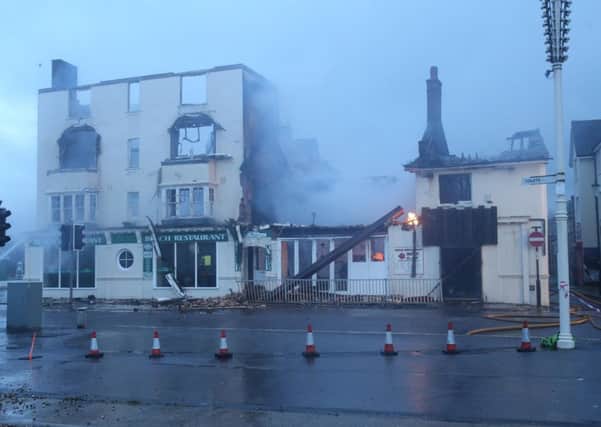 Seafront fire, picture: Eddie Mitchell
