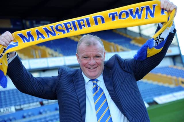 New Mansfield Town manager, Steve Evans at a press conference at the One Call Stadium on Wednesday. NNN-161116-175740002