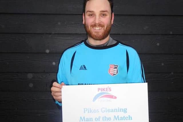 Richard 'Alfie' Weller was Rye Town's man of the match in the 3-2 defeat to Crowhurst.