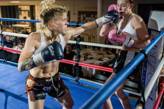 Sunna Gisladottir landing some heavy punches. Picture courtesy Jon Rothwell Snapaway Photography