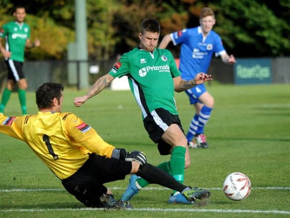 Chris Smith in action against Needham Market earlier in the season.