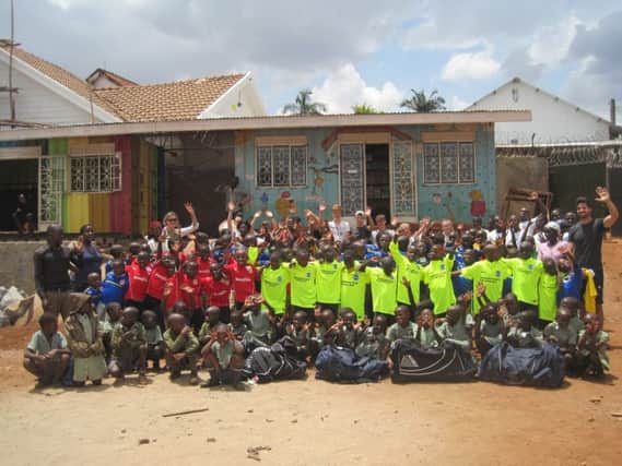 Weald School students visiting Namilyango College in Uganda. Picture: Luke Trotter