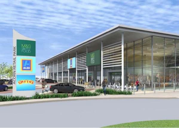 Artist's impression of the new retail park where Aldi is based. SUS-150226-100256001