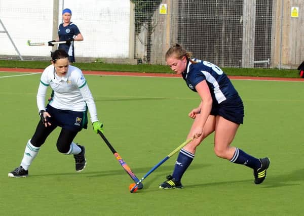 Verena Sambel in action for Chi ladies in their win over East Grinstead / Picture by Kate Shemilt