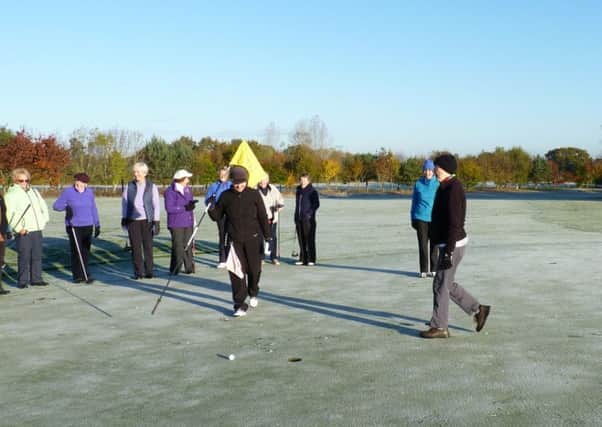 Frosty conditions for the changing of the guard at Chichester GC