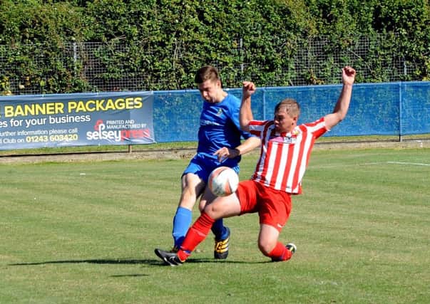 Chad Milner was shown a straight red card in Steyning's defeat on Saturday. Picture: Kate Shemilt KS16000836