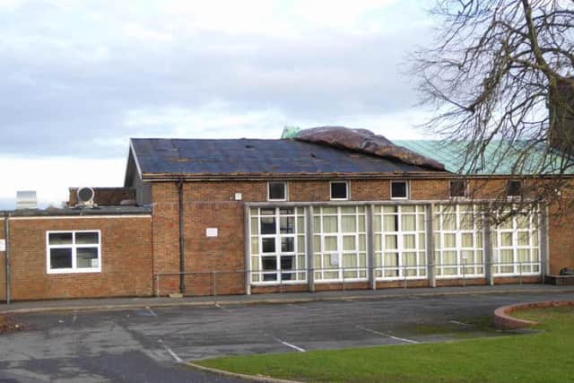 The school roof was damaged in the storm. Photo Anthony Hodge