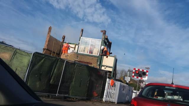 Residents were upset after the Victorian signal box was demolished last week SUS-161121-100349001