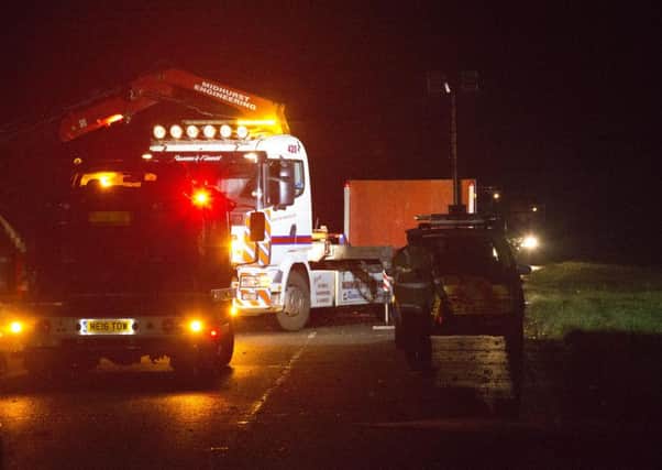 Emergency services at the scene of a fatal crash on the A272 near Petworth. Photo by Eddie Mitchell