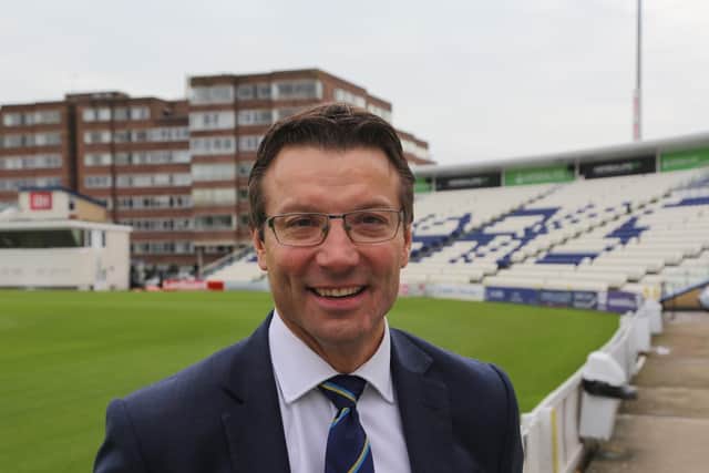 New Sussex chief executive Rob Andrew at Hove