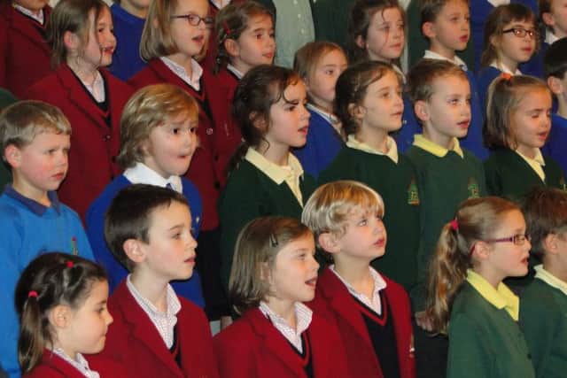 The children sang a medley of festive songs