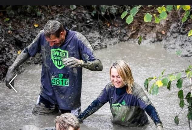 Taking part in the Mud Run