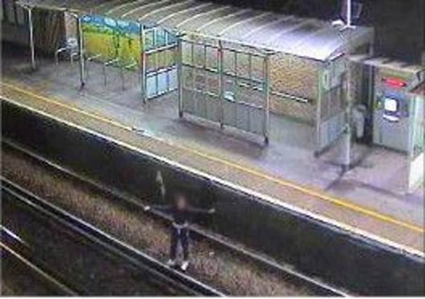 Network Rail has released footage of a person on the tracks at West Worthing