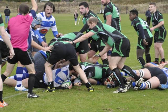 H&B go over for a try against New Ash Green. Picture courtesy Nigel Baker