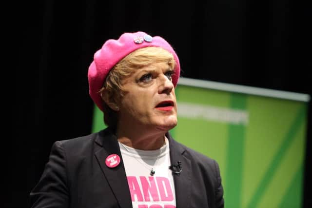 Vote Remain: Corby: Eddie Izzard talks to Corby Business Academy on his Stand Up For Europe tour to encourage young people to vote in the EU Referendum 

Wednesday June 15 2016 NNL-160615-220914009