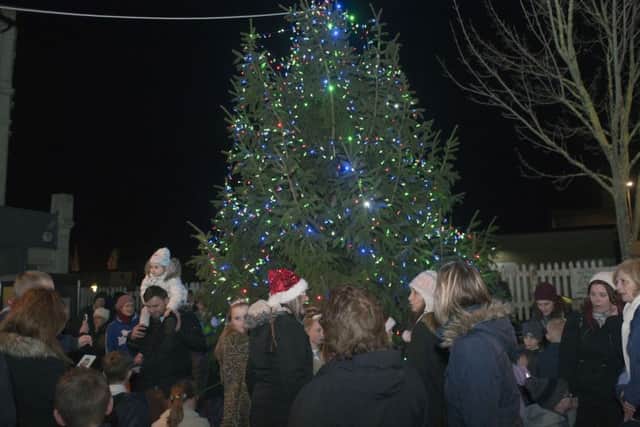 The Christmas tree from the festive lights switch-on last year. Photo by Frank Copper SUS-150512-105007001