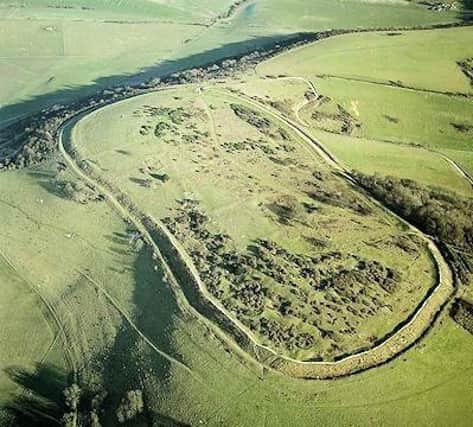 Aerial view of Cissbury Ring, courtesy of Historic England. Provided by Sussex Police.