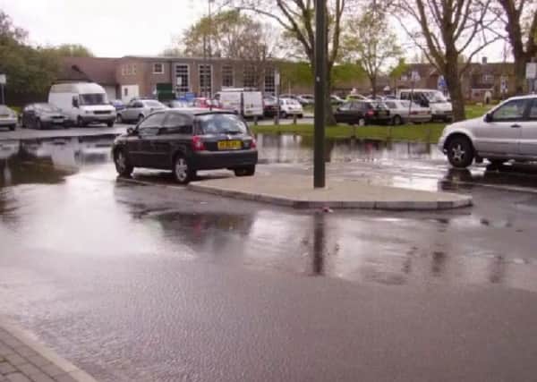 Flooding at Northgate Parade's car park back in 2012