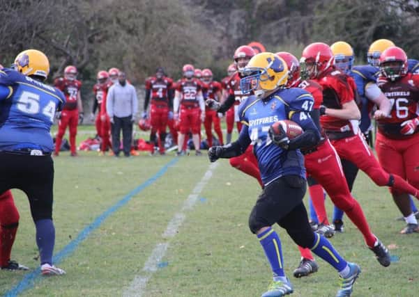 Action between the University of Chichester's Spitfires and their London visitors