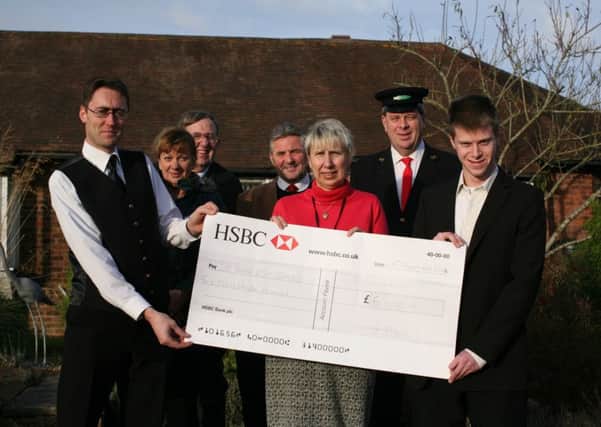From left: Andrew Brock, Christine Robinson, Stephen Hutton, Tim Briggs, Carol Hughes (on behalf of St Peter and St James), Howard Strongitharm and Andrew Strongitharm.