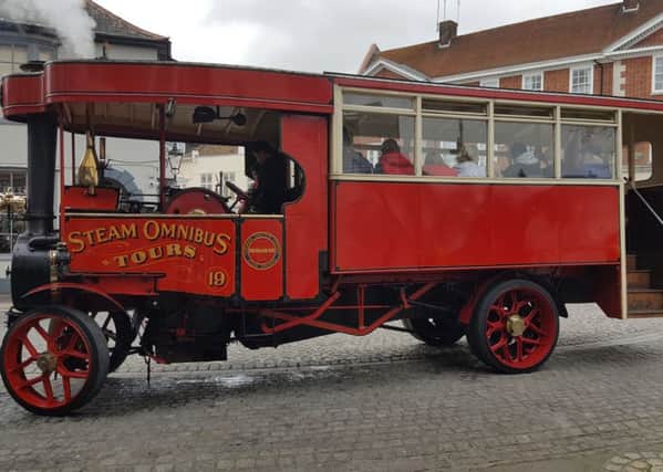 Les and Dee Searle's steam bus