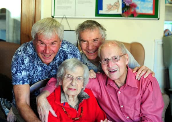 Fred and Ivy Beviss with their sons Roy and Colin. Picture: Kate Shemilt ks16001232-4