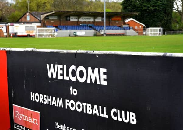 Horsham FC's ground at Gorings Mead, Horsham. Pic Steve Robards SUS-150429-150943001
