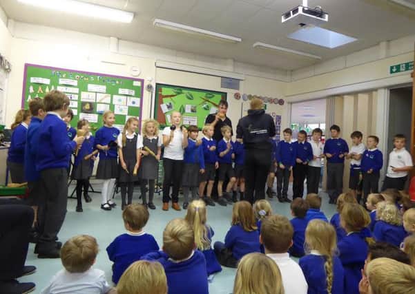 The children were visited by The Bournemouth Symphony Orchestra