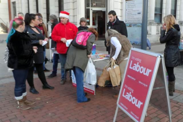 Members handed out leaflets and spoke to members of the public