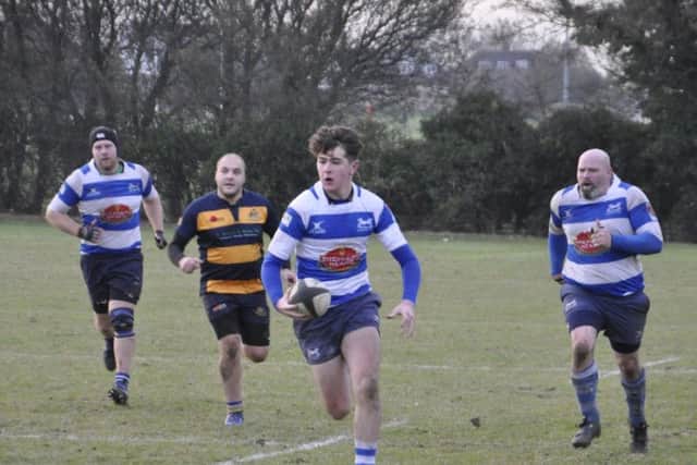 H&B on the attack during their first defeat of the season. Picture courtesy Nigel Baker