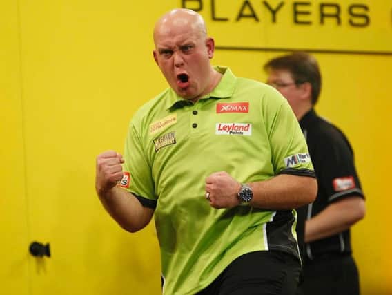 Michael van Gerwen is heading to Brighton on Sunday. Picture by Lawrence Lustig