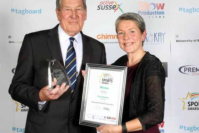 David Bowden receives the outstanding contribution to sport award. Picture: Stephen D Lawrence Photography