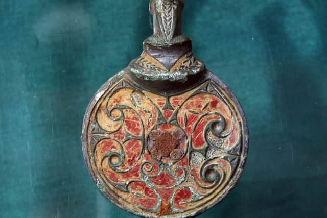 Very rare Saxon escutcheon found by Tyndall Jones, on display in Littlehampton museum. Picture: Derek Marti