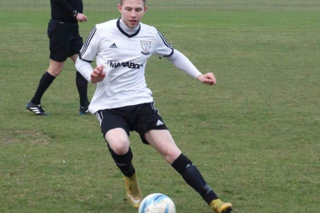 Corey Wheeler on the ball for Bexhill United against Ringmer last weekend. Picture courtesy Mark Killy