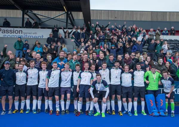 Chichester Hockey Club players and supporters at Lee Valley for the cup final / Picture RSK Ghowry