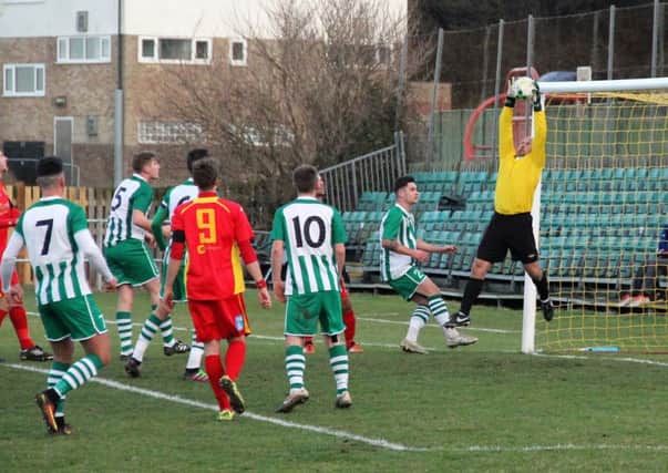 Goalmouth action from Chi's win at Newhaven / Picture by Samrat Golhar