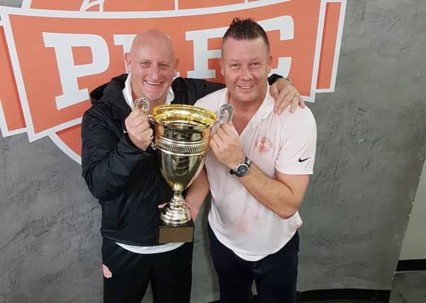 Neil Sillett, left, and Adrian Whitbread are enjoying success with Puerto Rico FC