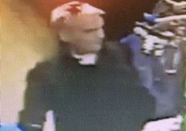 The man in his 40s, who is white, of slim build and around 6ft, and has white hair, went into the Trespass store in Montague Street on Sunday (November 27). Picture: Sussex Police