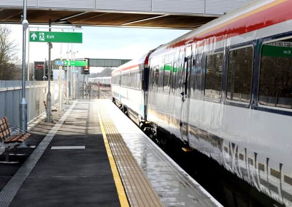 A train arrives at Gatwick Airport Railway Station