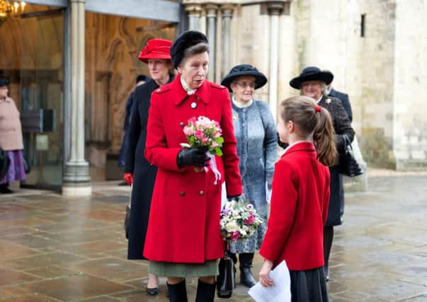 Princess Anne at Chichester Cathedral